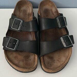 Birkenstock Black  Leather Sandals 42
